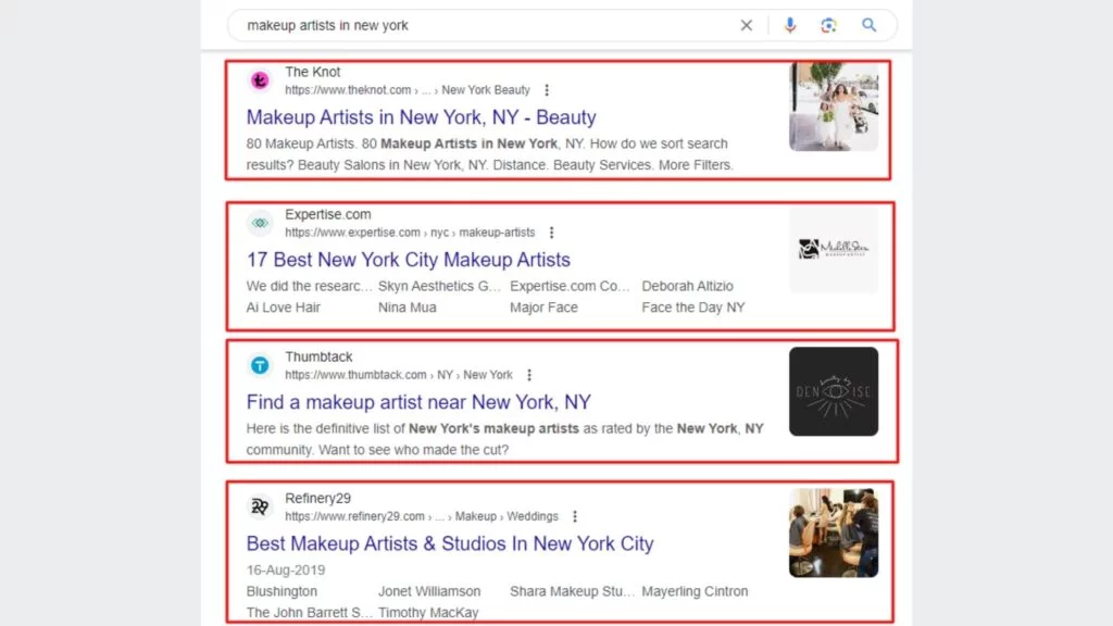SEO strategy for makeup artists