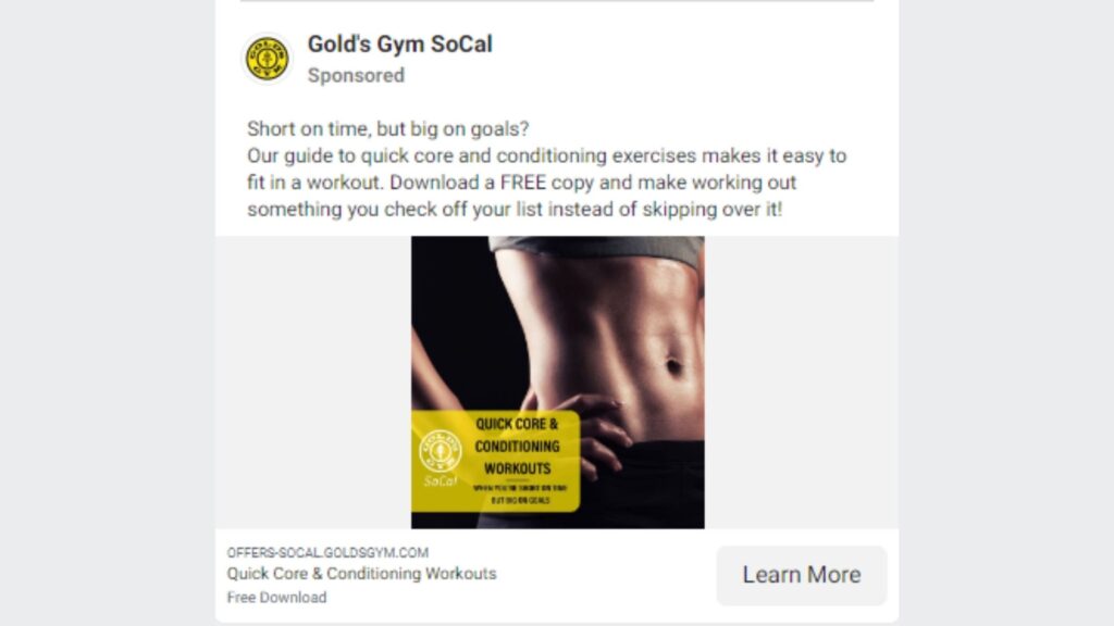 local fcaebook ads for gym, digital marketing strategies for gym