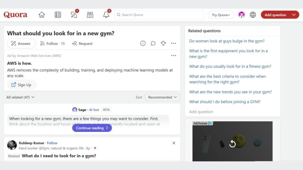 quora blog for gym, digital marketing strategies for gym