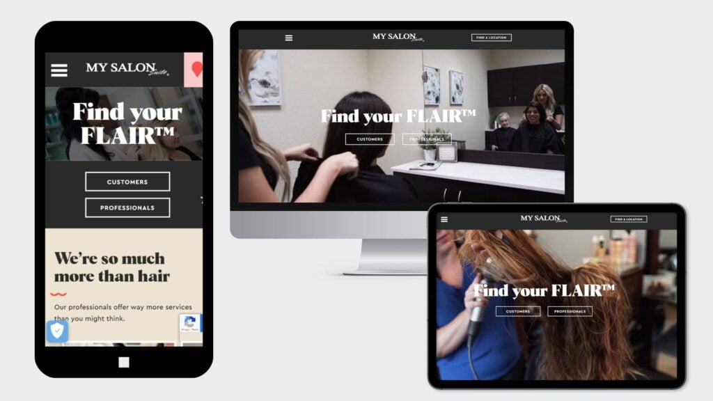 mobile optimized salon website