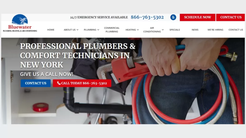 plumbers landing page