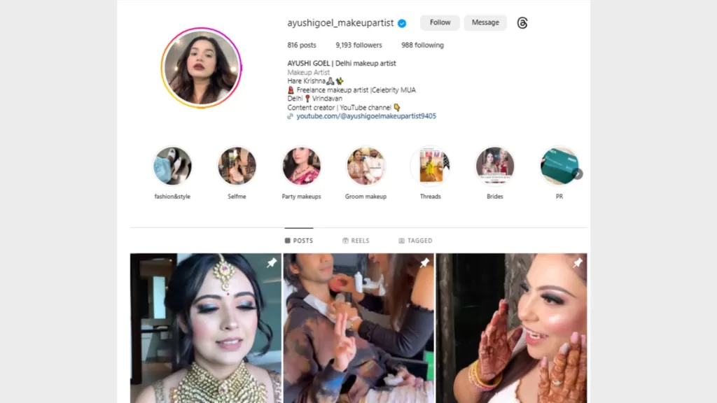 social media for makeup artist