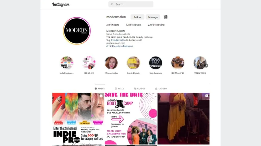 social media for salons