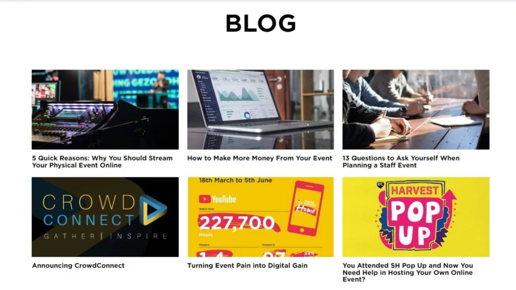  Create blog posts for events
