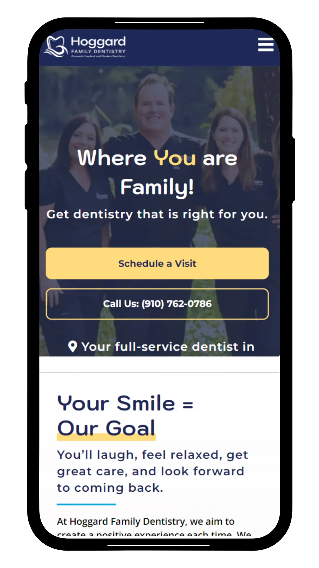 Dental Website View
